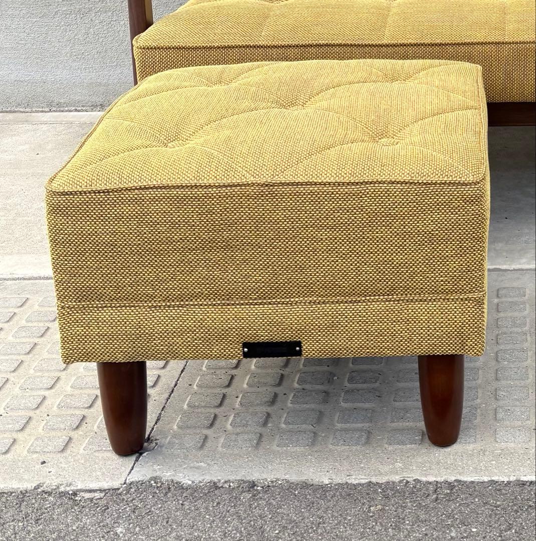 カリモク60 オットマンのみ　マスタードイエロー