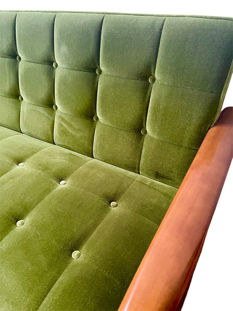 カリモク60 Kチェア 2シーター モケットグリーン W36173QW