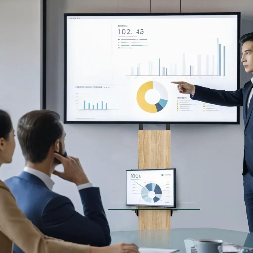 引き出し付き 可動式TVスタンド 32-75インチ対応 高さ調整可 木&ガラス製