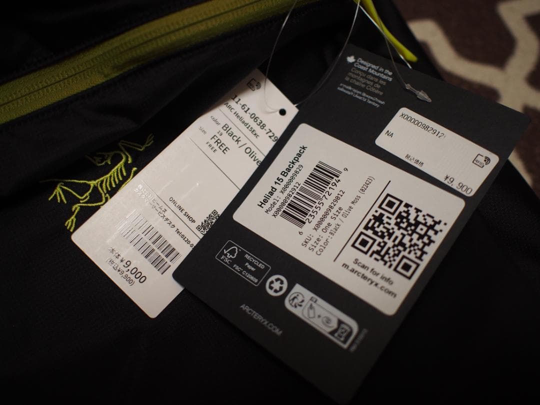 【新品タグ付き・国内正規品】アークテリクス　ヒリアド15 BEAMS