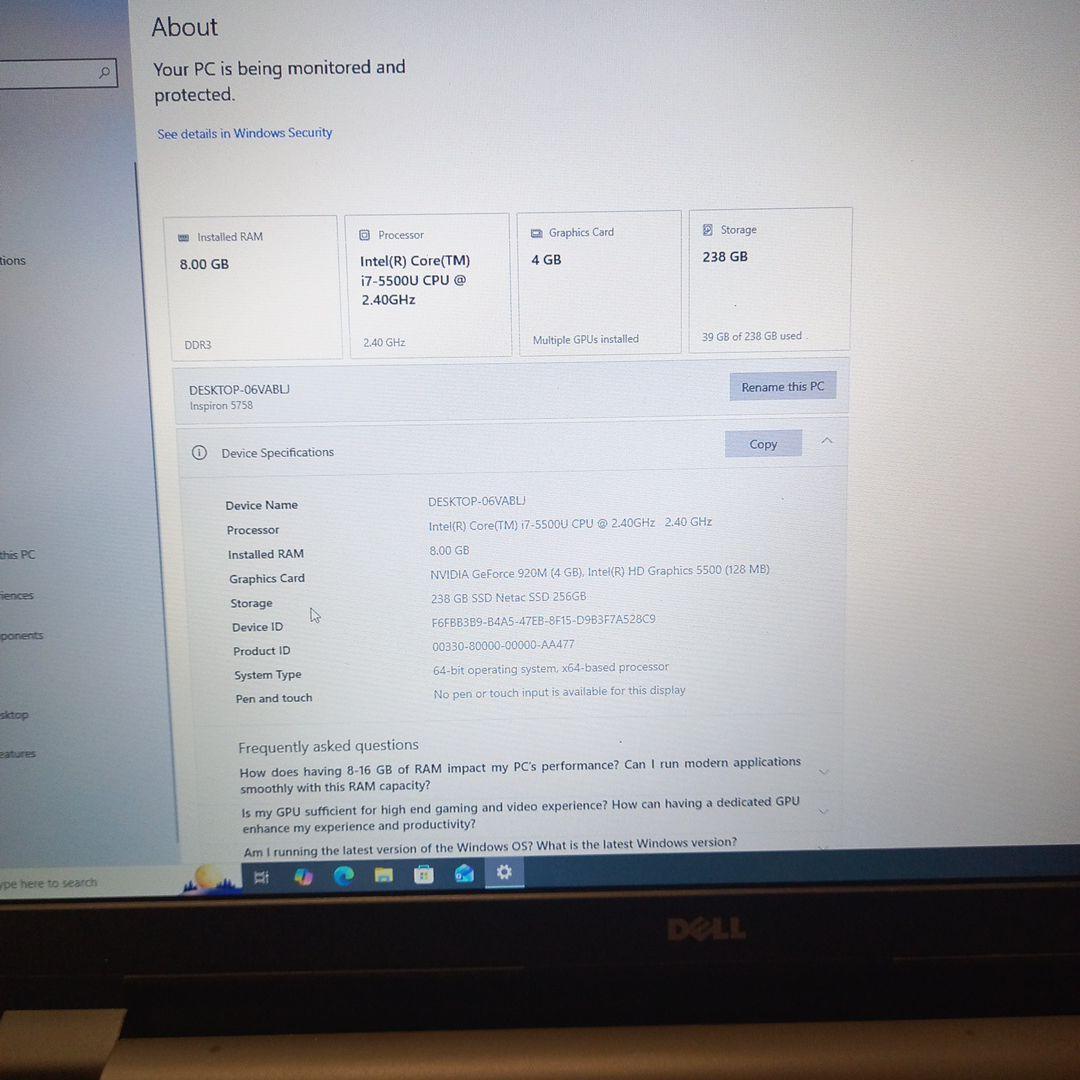 Dell ノートPC シルバー USB HDMI搭載