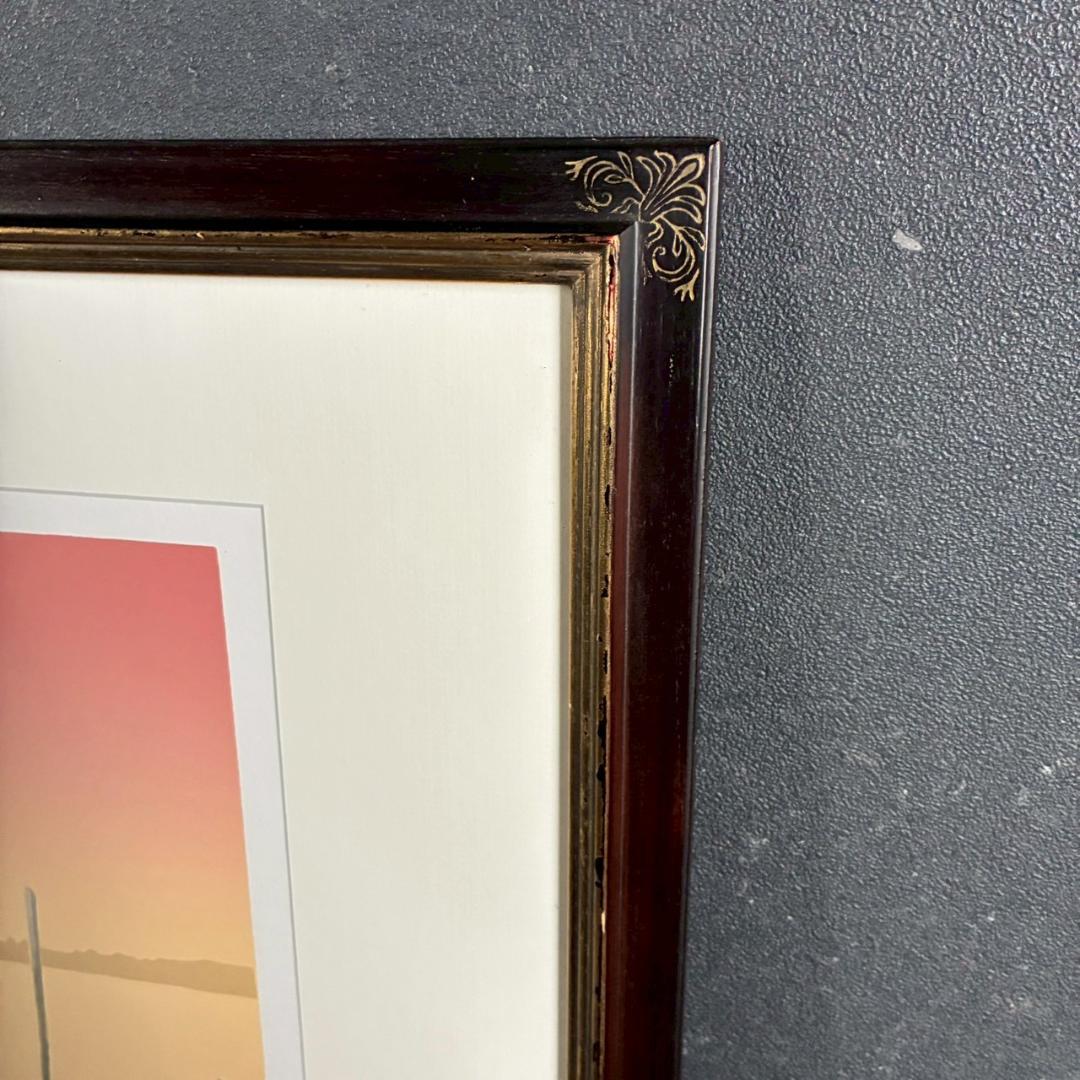 北吉晃「Voyage～」シルクスクリーン 直筆サイン入り お洒落な額装 フランス