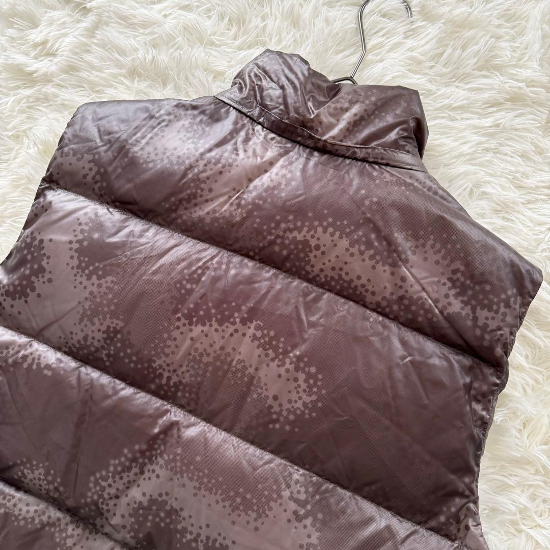 【マークアンドロナ】ダウンベスト　フード　茶色　Mサイズ　スカル