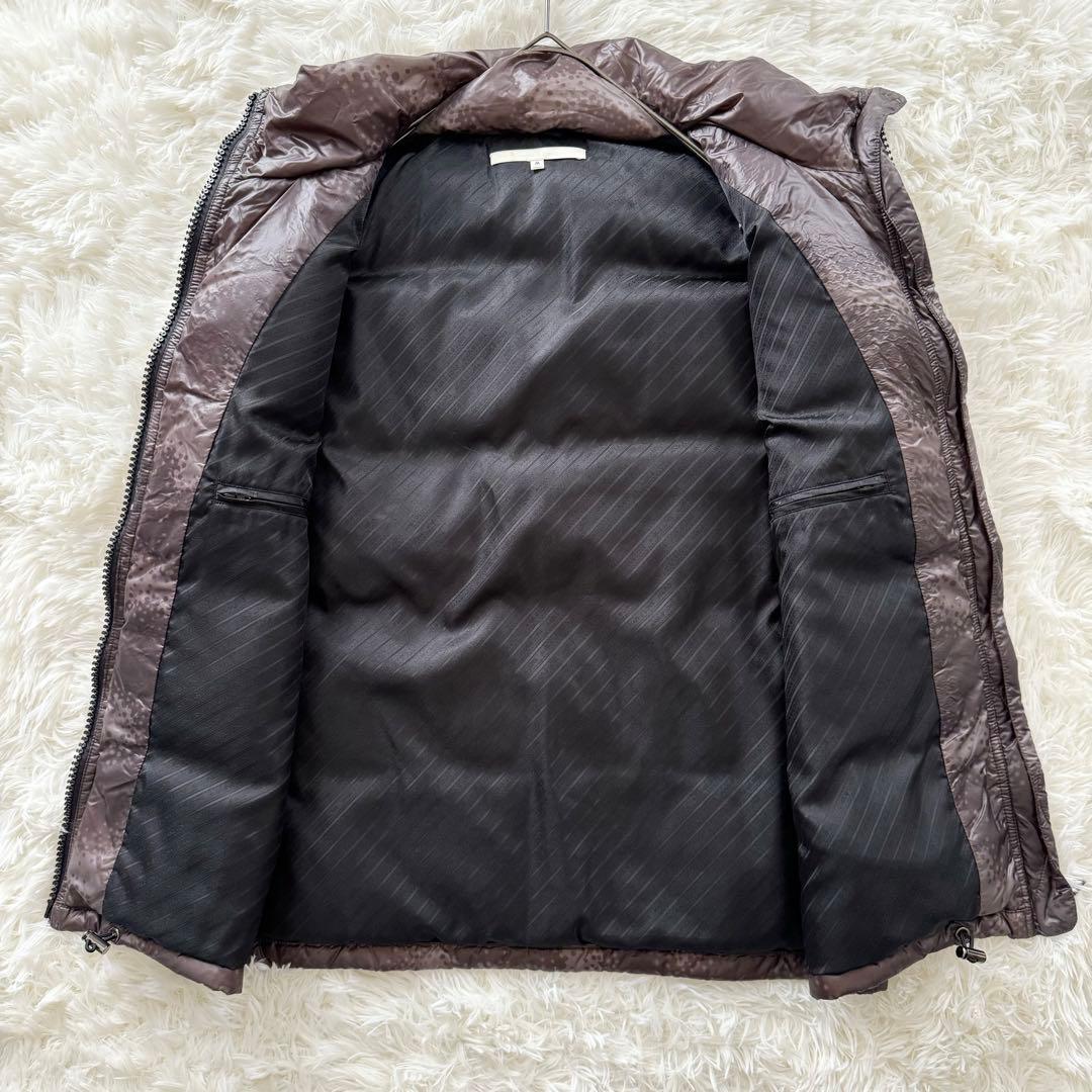 【マークアンドロナ】ダウンベスト　フード　茶色　Mサイズ　スカル