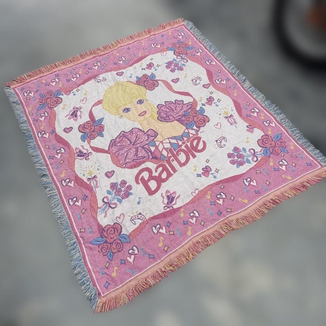 バービー　ブランケット　マルチカバー　ソファーカバー　ラグ　150x133