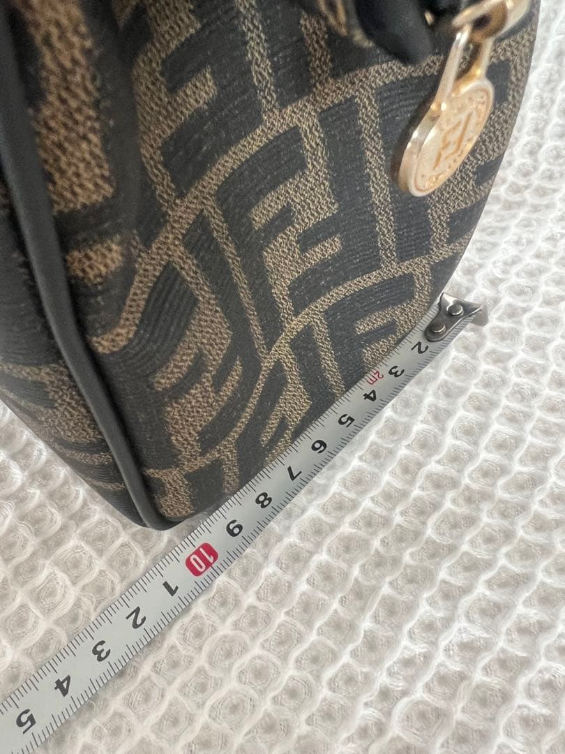 Fendi FFロゴ ハンドバッグ ブラウン/ブラック