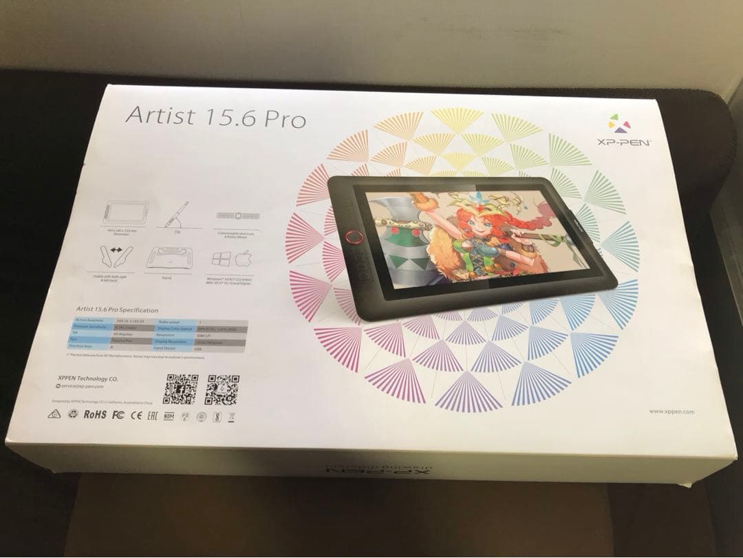 XP-Pen Artist 15.6 Pro 液晶ペンタブレット本体 ペン2本!