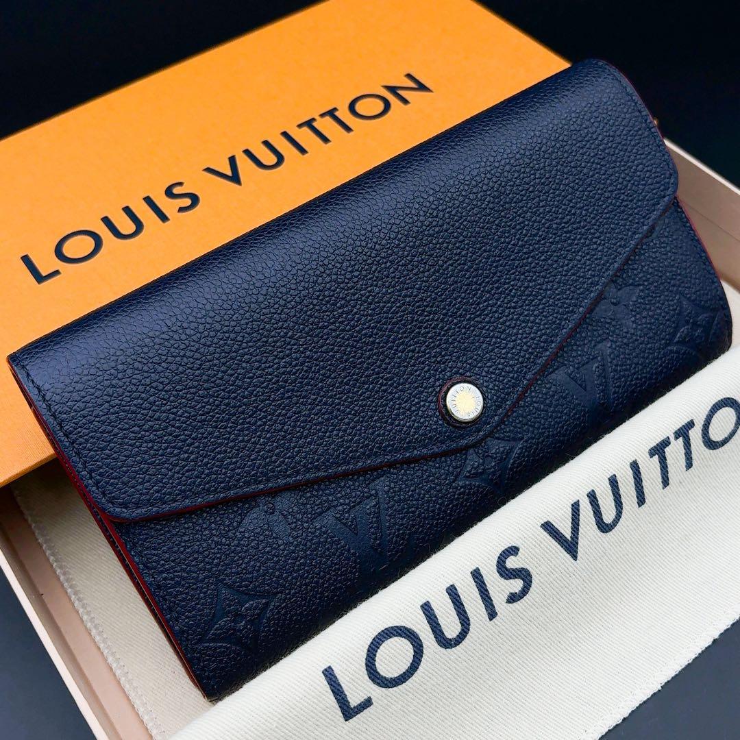 新型★超美品★ルイヴィトン ポルトフォイユ サラ アンプラント 長財布 ネイビー