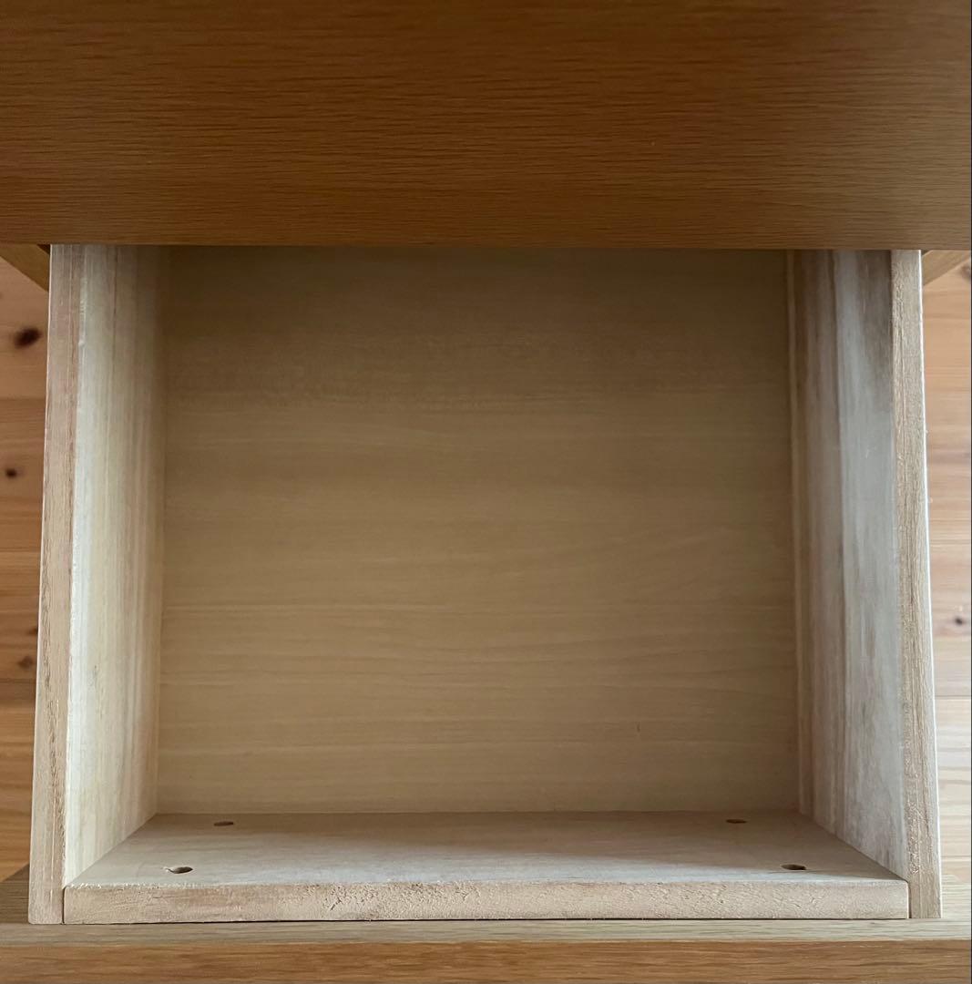 無印良品 4段　チェスト 引出し 脚 オーク材