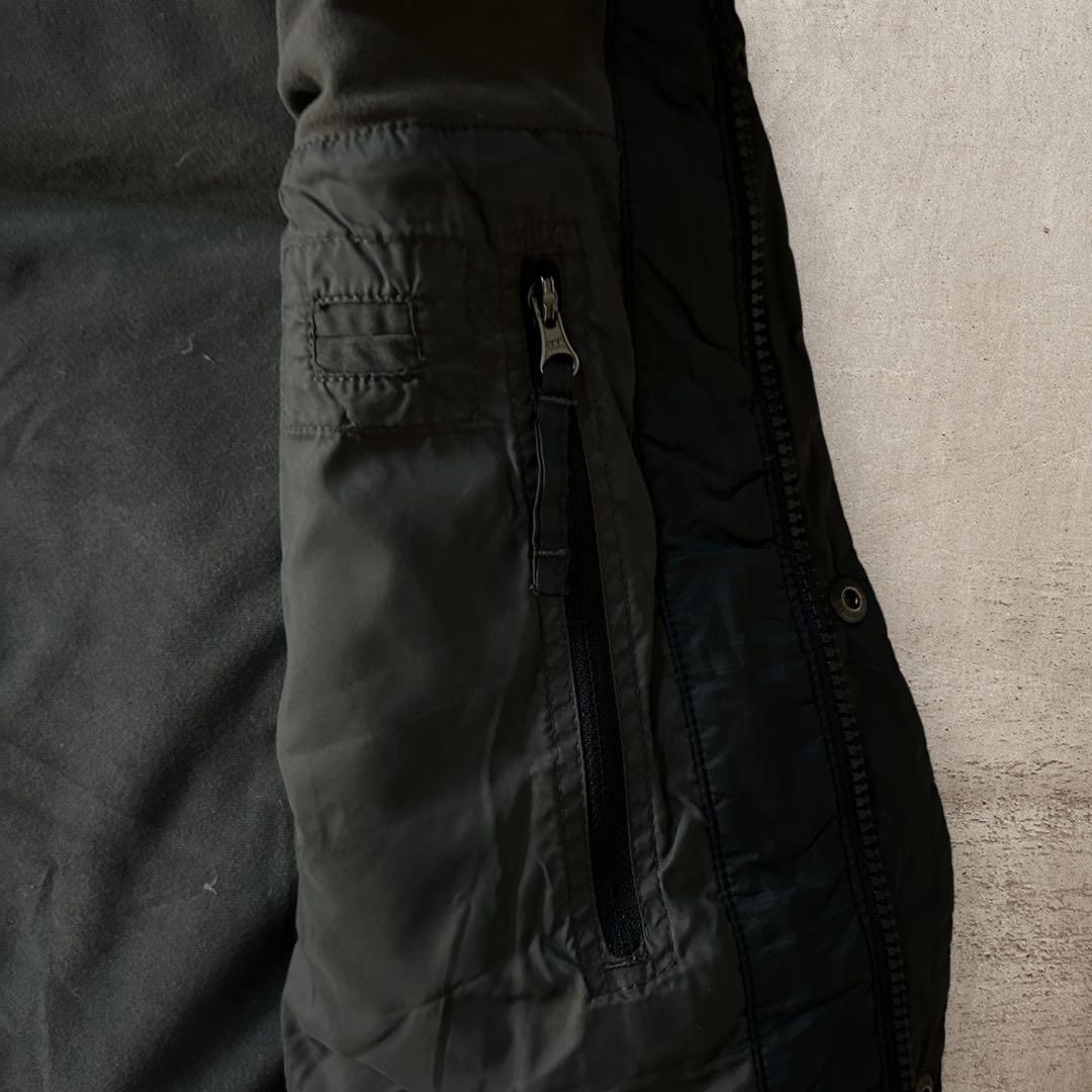 L.L.Beanエルエルビーン中綿ダウンベスト刺繍ロゴドローコード無地古着XL黒