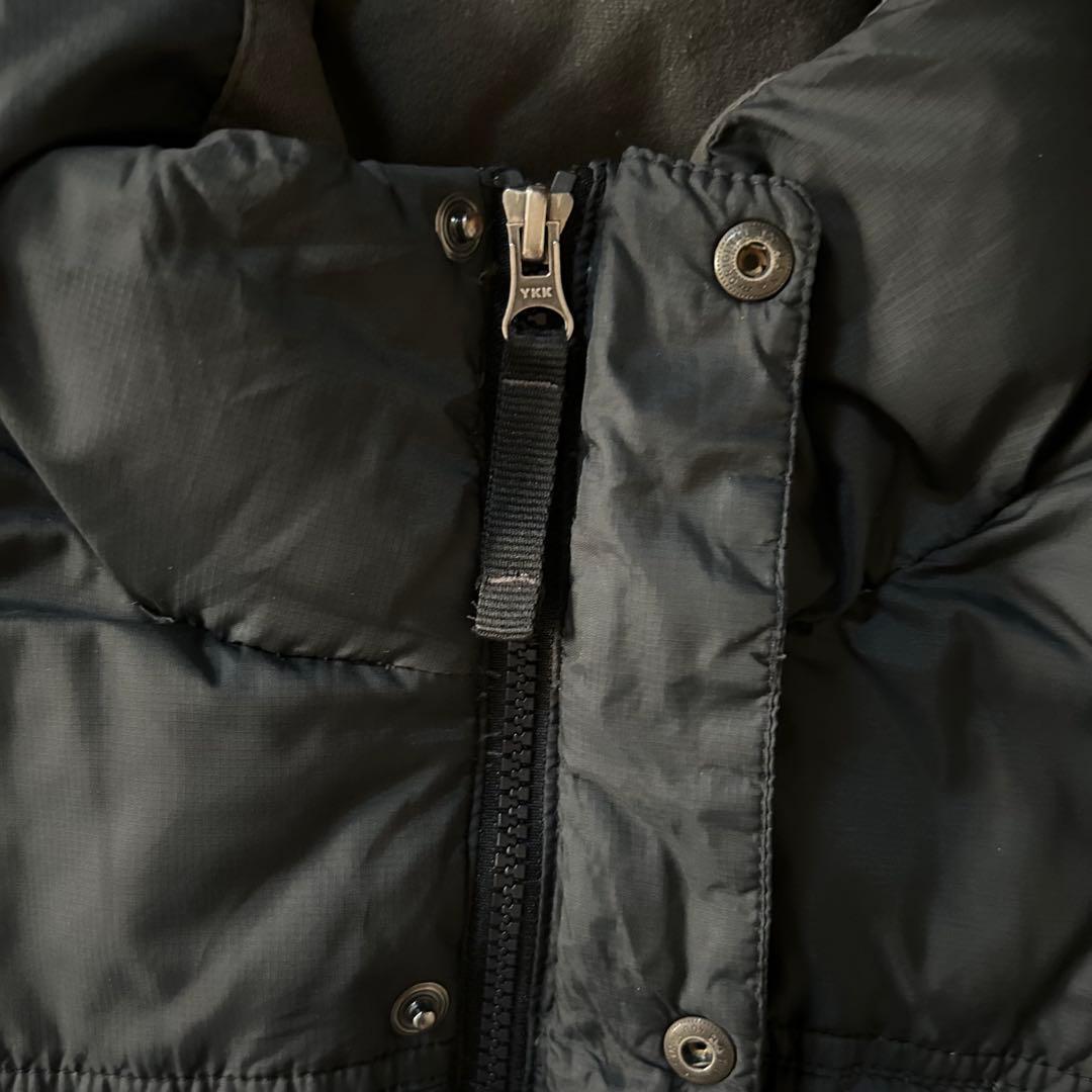 L.L.Beanエルエルビーン中綿ダウンベスト刺繍ロゴドローコード無地古着XL黒