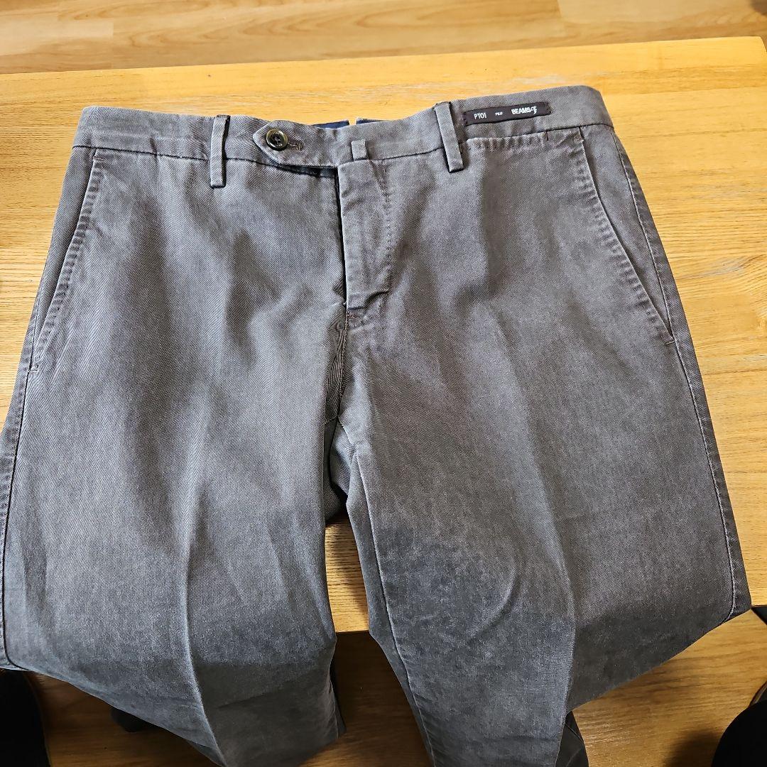 【新品未使用】PT01 AWスリムコットンパンツ 焦げ茶色 S46定価約5万円