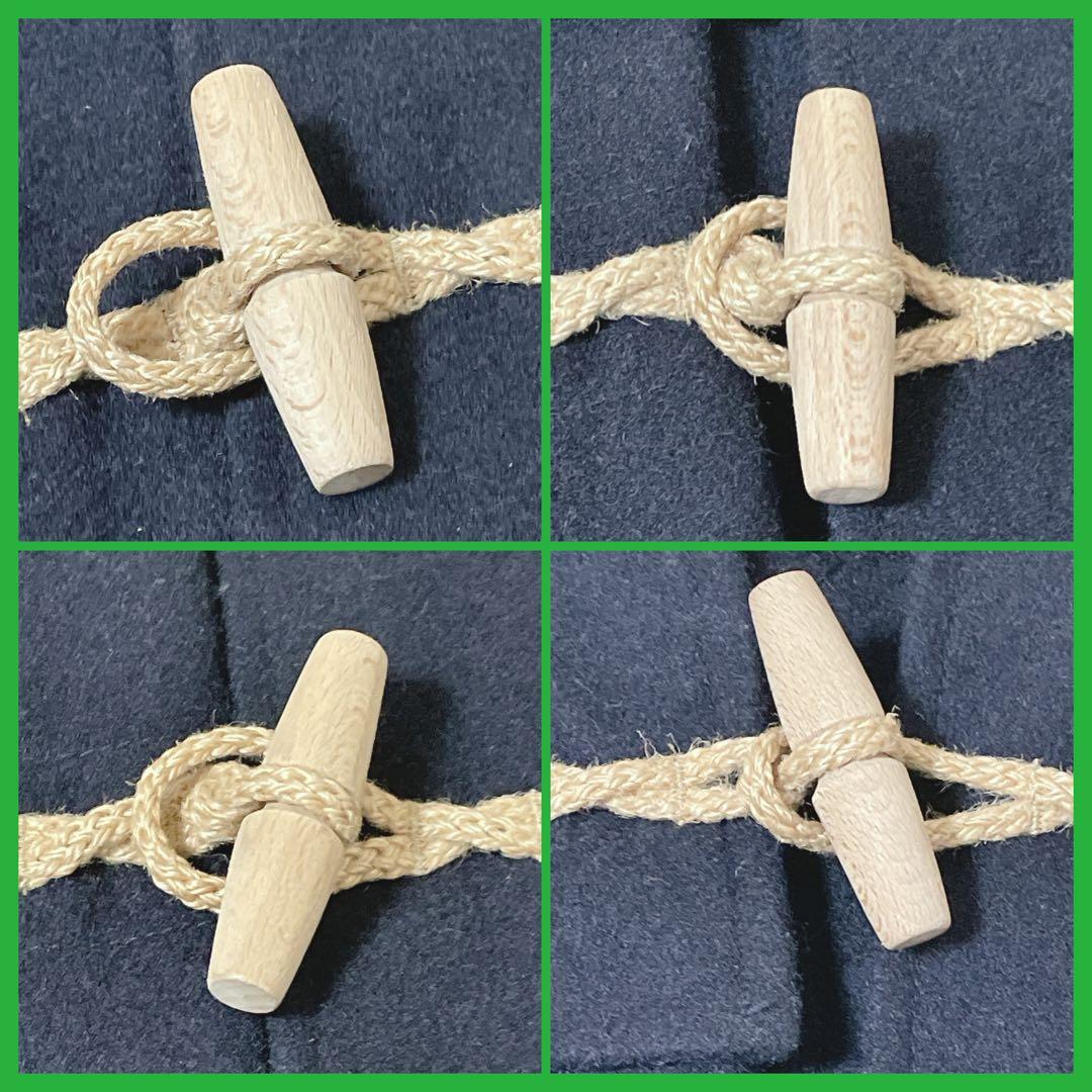 MHL. ロングダッフルコート ウール トグル M ネイビー　通勤　通学