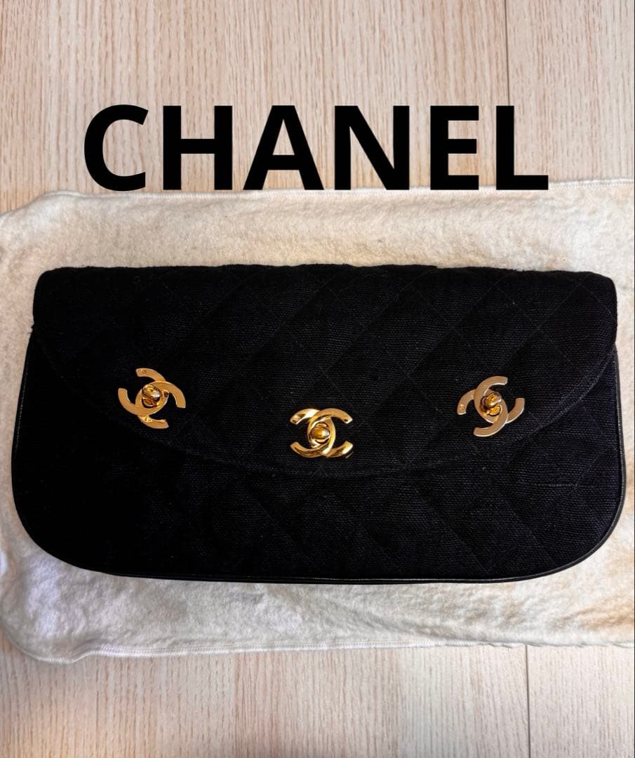 ⭐️希少⭐️CHANEL 3連ターンロック クラッチバッグ