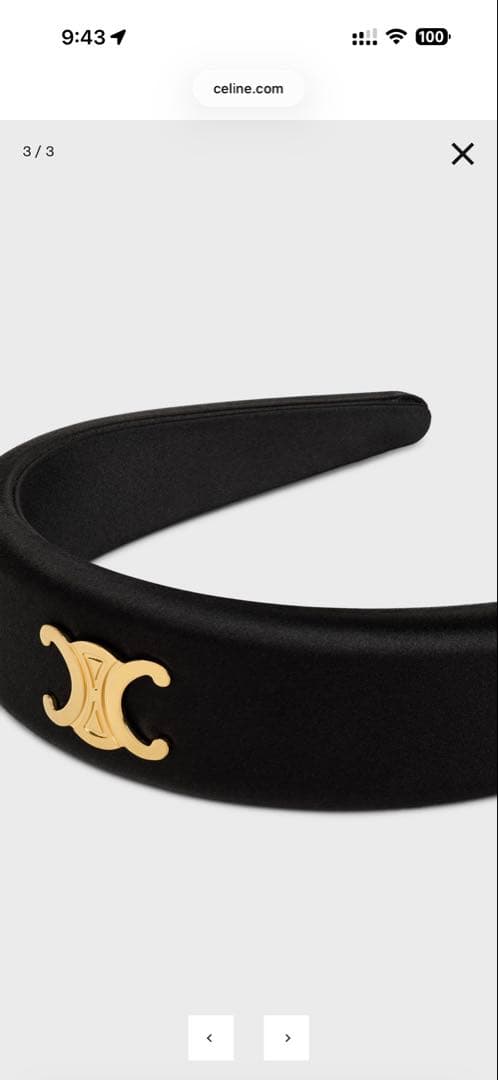 CELINE ヘッドバンド / シルク