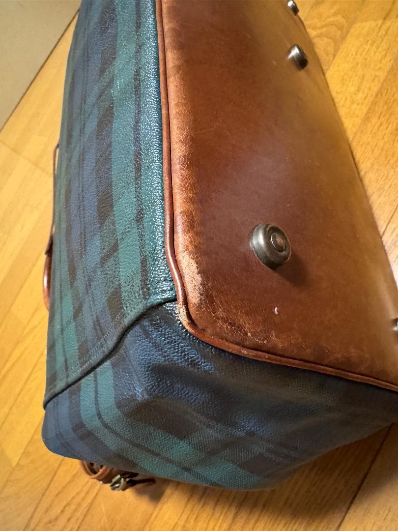 【美品 ラルフローレン ブラックウォッチ ボストンバック】