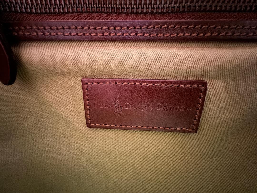 【美品 ラルフローレン ブラックウォッチ ボストンバック】