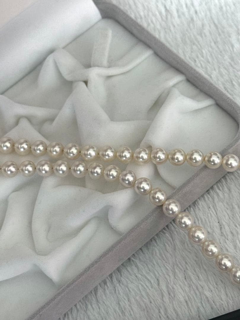 エ*1様 高品質オーロラロゼアコヤパールネックレス7-7.5mm約43cm鑑別書