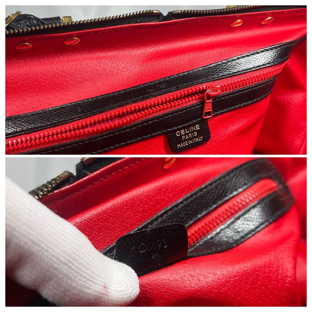 ✨希少✨セリーヌ　CELINE　ボストンバッグ　レザー　黒　ハンドバッグ