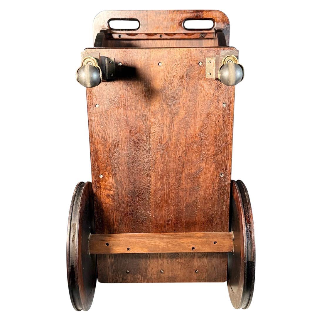 HR693 オールドカリモク　古いkarimoku ワインキャスター　ワゴン