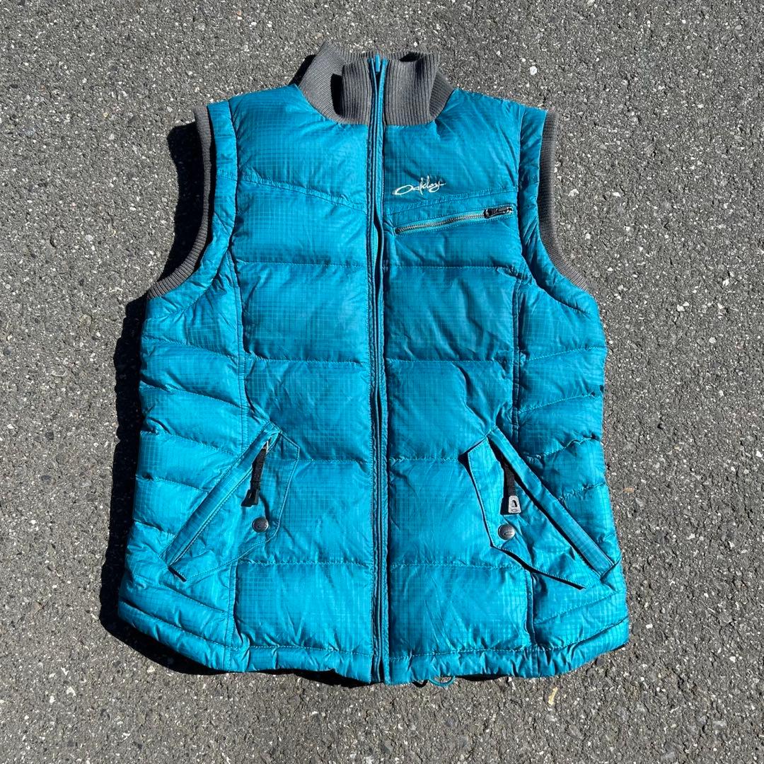 ジャケット・アウター OAKLEY reversible nylon down vest y2k