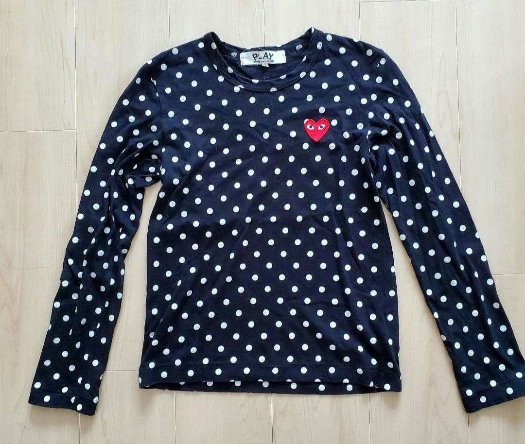 コムデギャルソン ドット ロンT S 水玉 長袖