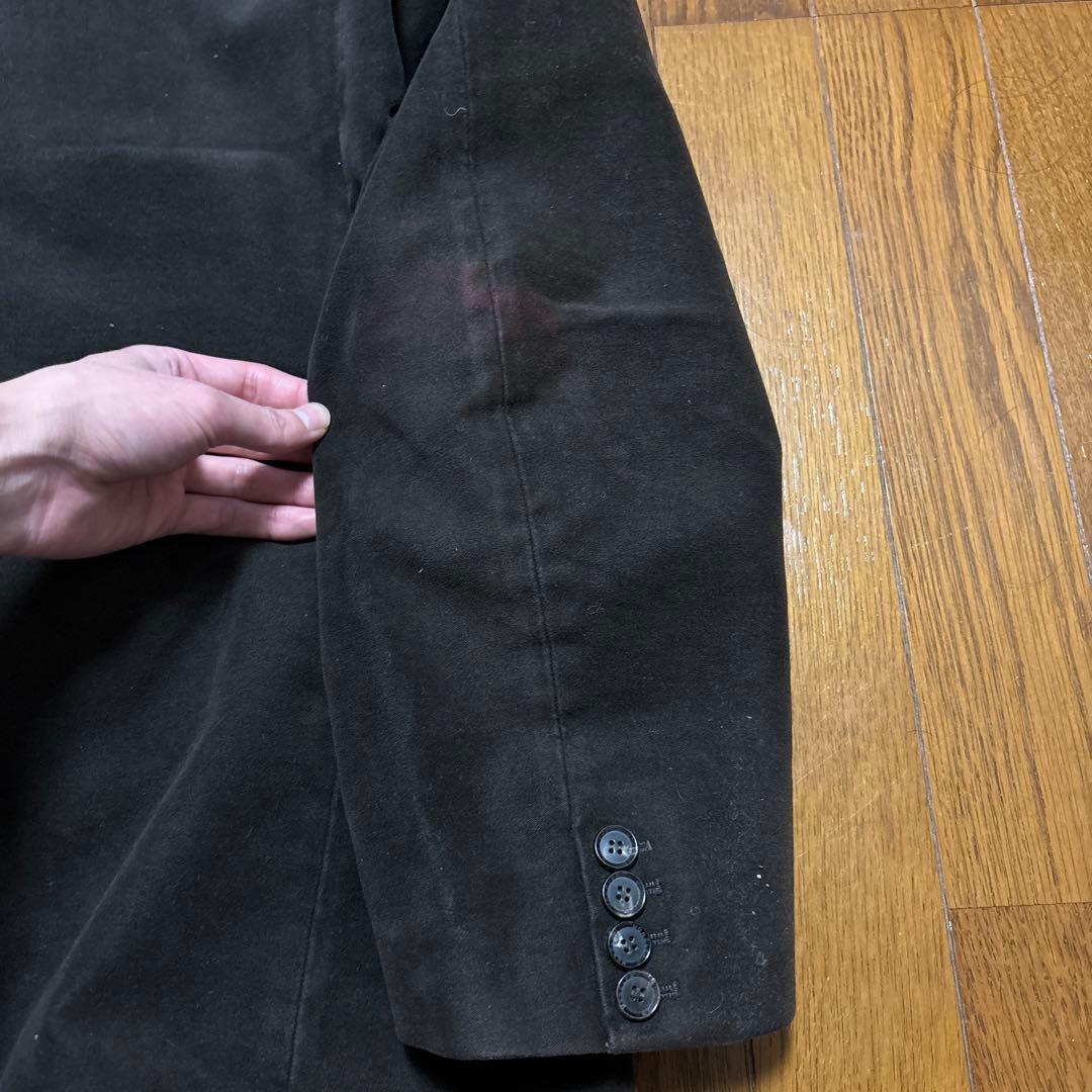 MONCLER ダークブラウン コットンモールスキンカバーオールテーラード