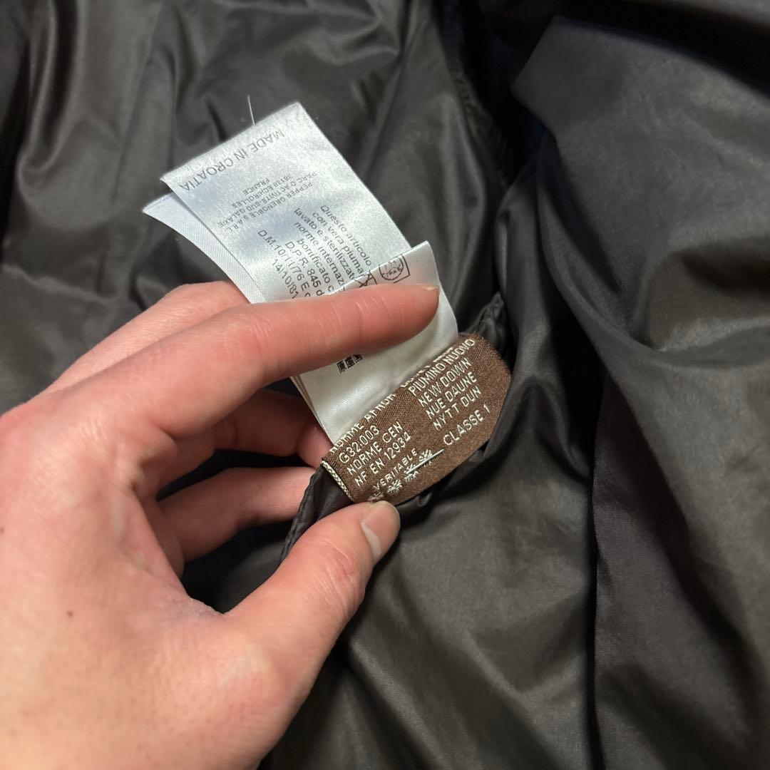 MONCLER ダークブラウン コットンモールスキンカバーオールテーラード