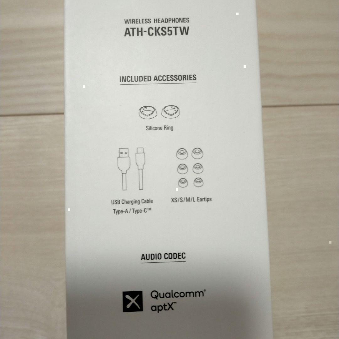 新品★オーディオテクニカ ATH-CKS5TW BL　完全ワイヤレスイヤホン