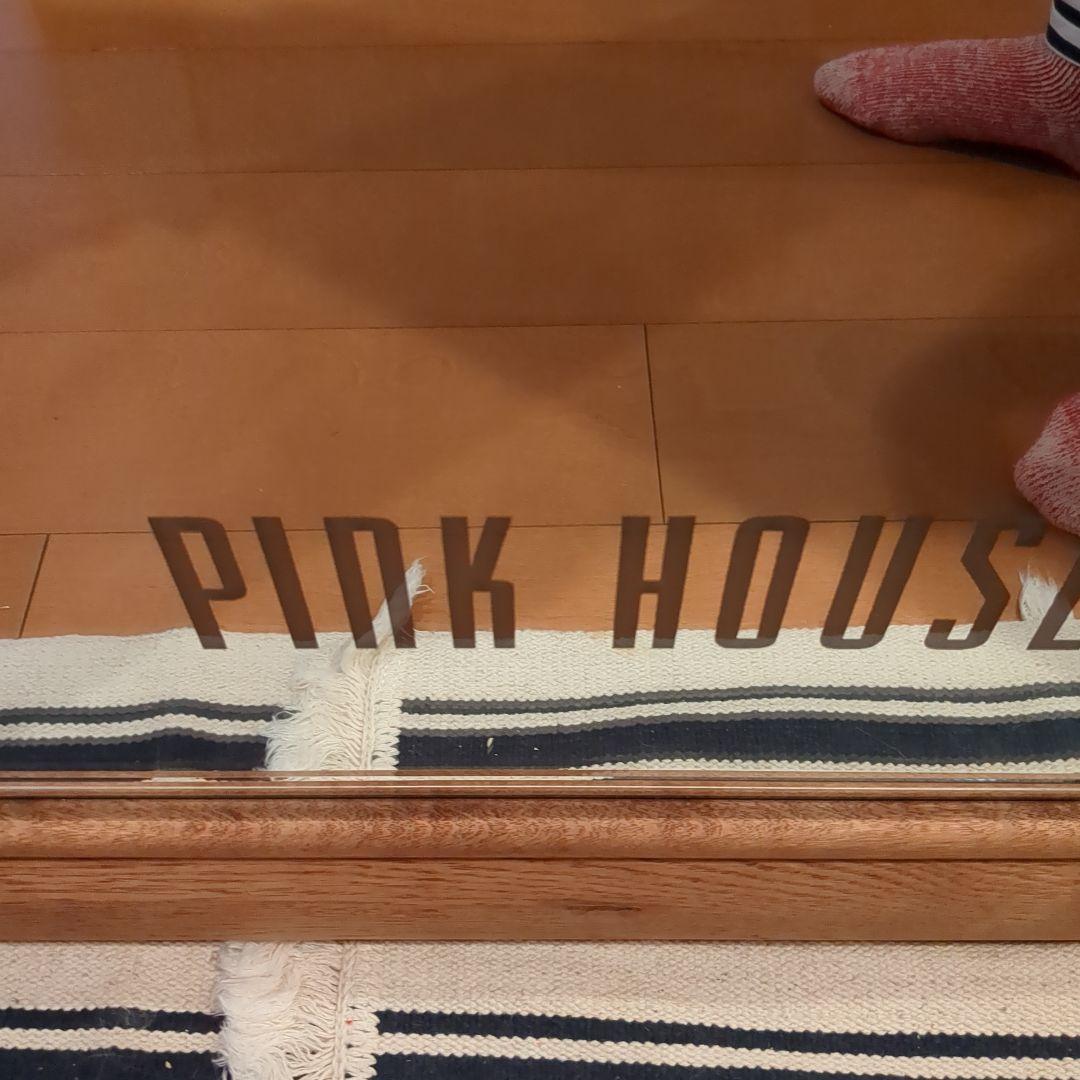 パイン材スタンドミラー　PINK HOUSE ロゴ入り