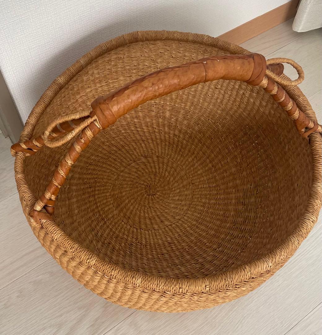 希少　ヨーロッパ経由　特大サイズ　ブルキナファソバスケット　ヴィンテージ