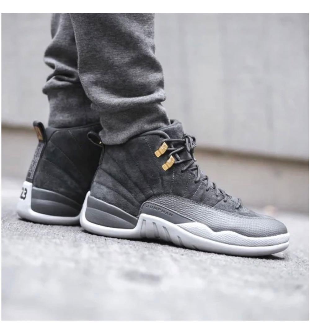 :: JORDAN 12 RETRO :: GRAY サイズ6 Y ::