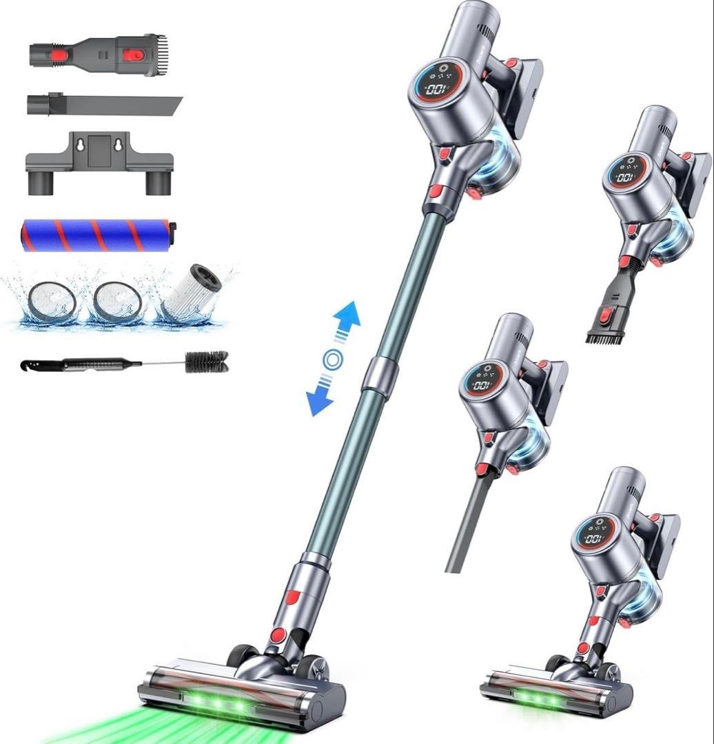 掃除機 コードレス【2025最新型!業界初 50000pa強力吸引　Bivark