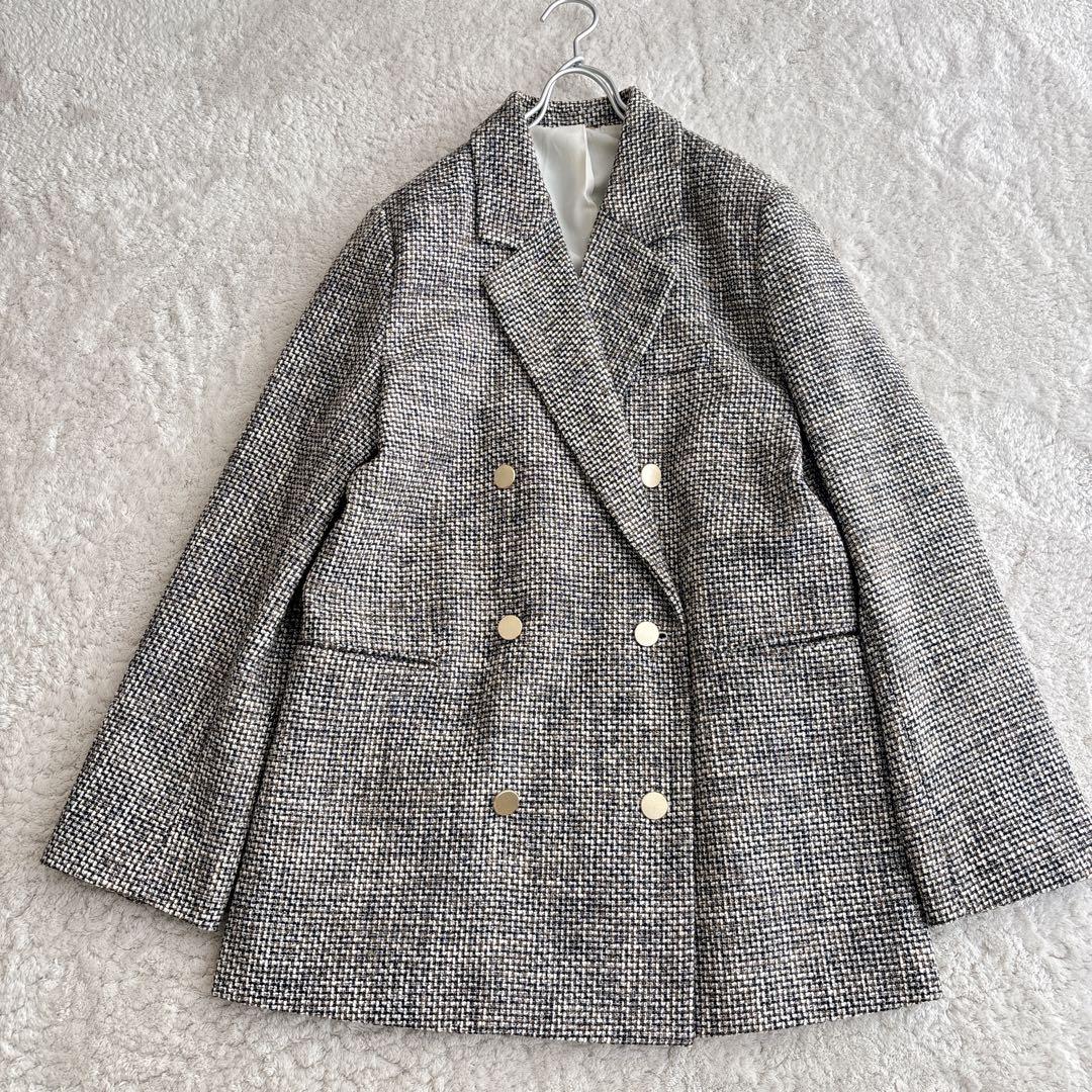 ミラオーウェン BAILA掲載 ツイード ダブルブレストジャケット美品