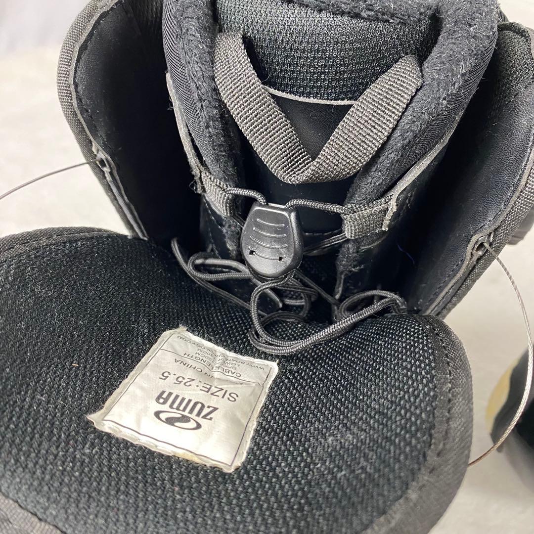 【美品】ZUMA スノボブーツ　25.5㎝ ダブルBOA ブラック　簡単