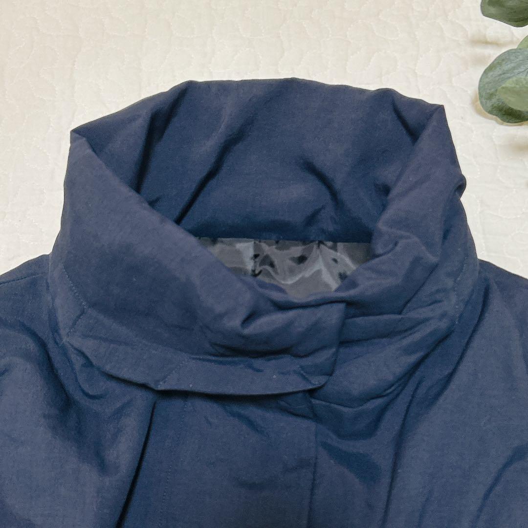 芽風 定価6.9万 近年 ロゴタフタ ジャケット アウター ネイビー 38
