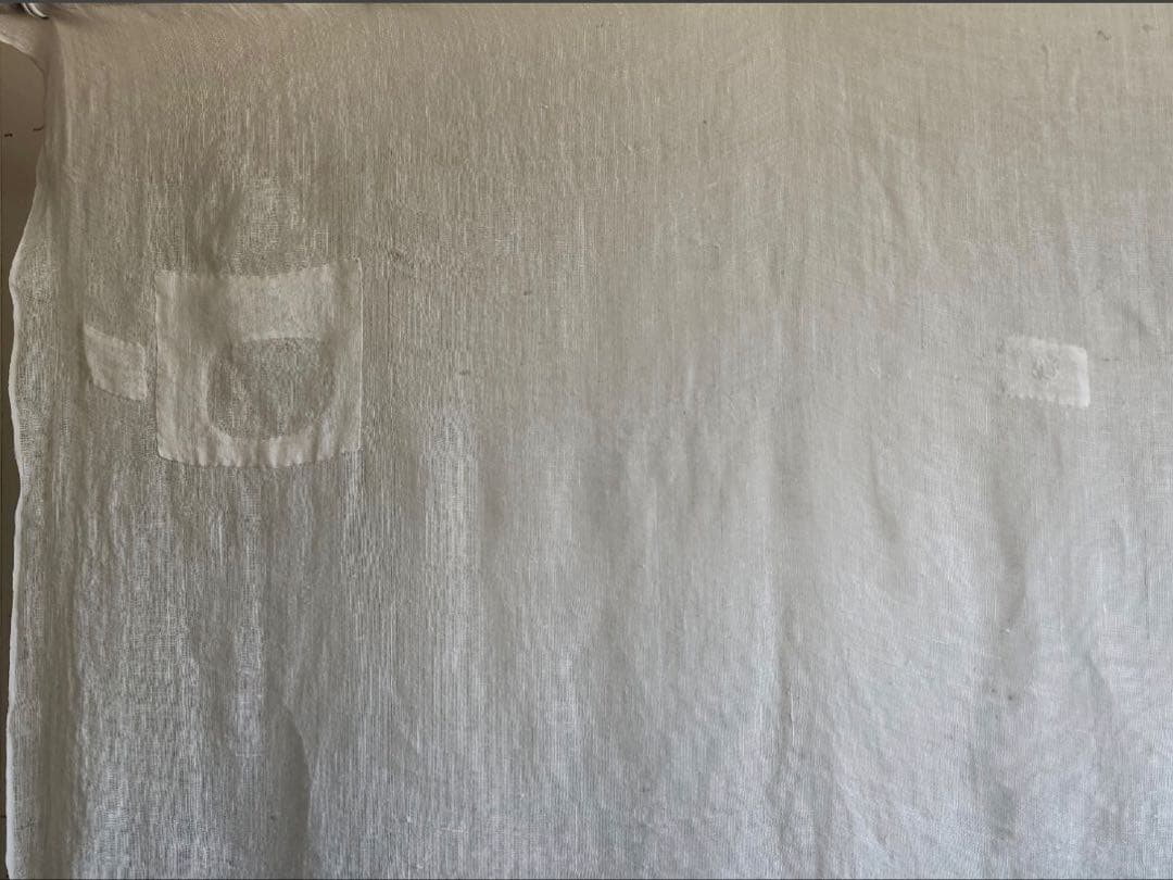 古布 木綿 白蚊帳 古裂 生成 リメイクタペストリー 間仕切り カーテン 洗濯済