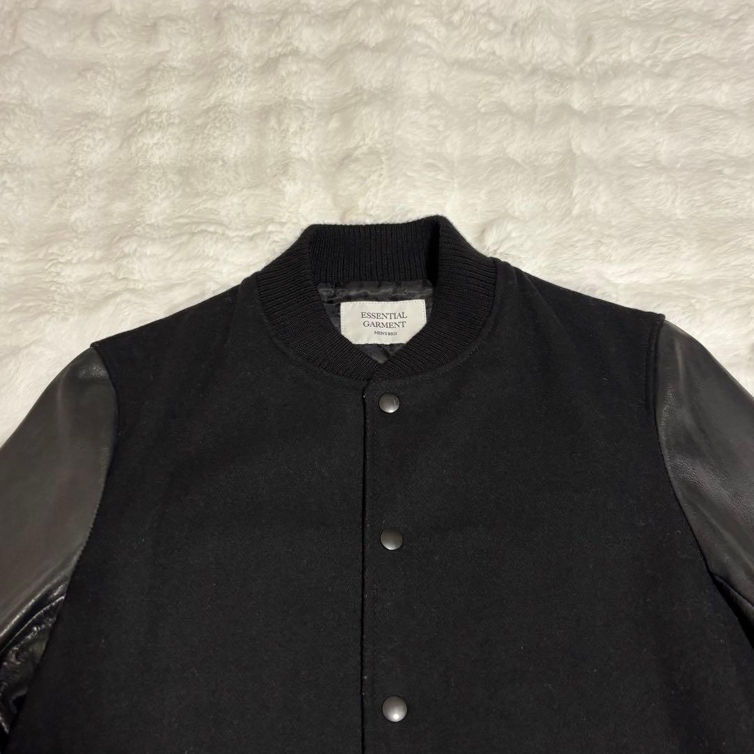 ✨美品メンズビギ MEN'S BIGI スタジャン　本革　牛革　ウール　サイズＬ