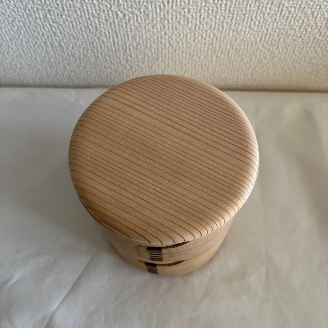 新品★秋田大館★柴田慶信商店 曲げわっぱ二段弁当箱 白木