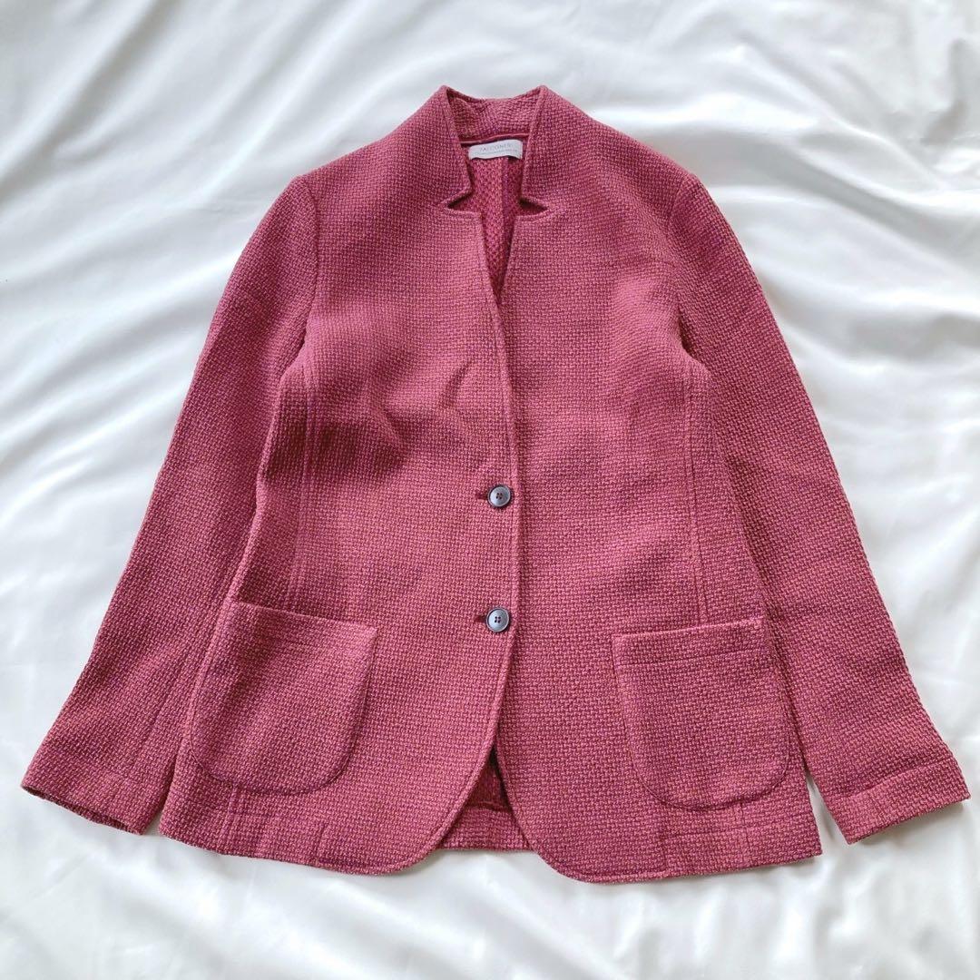 FALCONERIウール テーラード ノーカラー ジャケット M