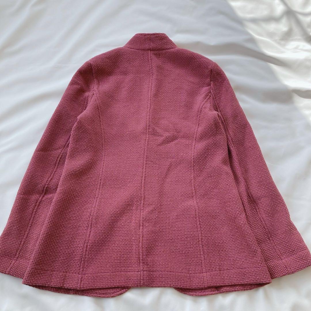 FALCONERIウール テーラード ノーカラー ジャケット M