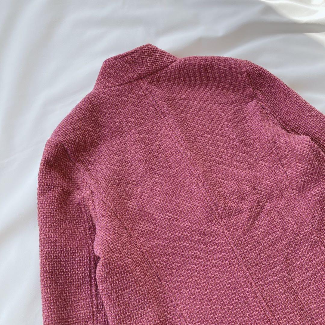 FALCONERIウール テーラード ノーカラー ジャケット M