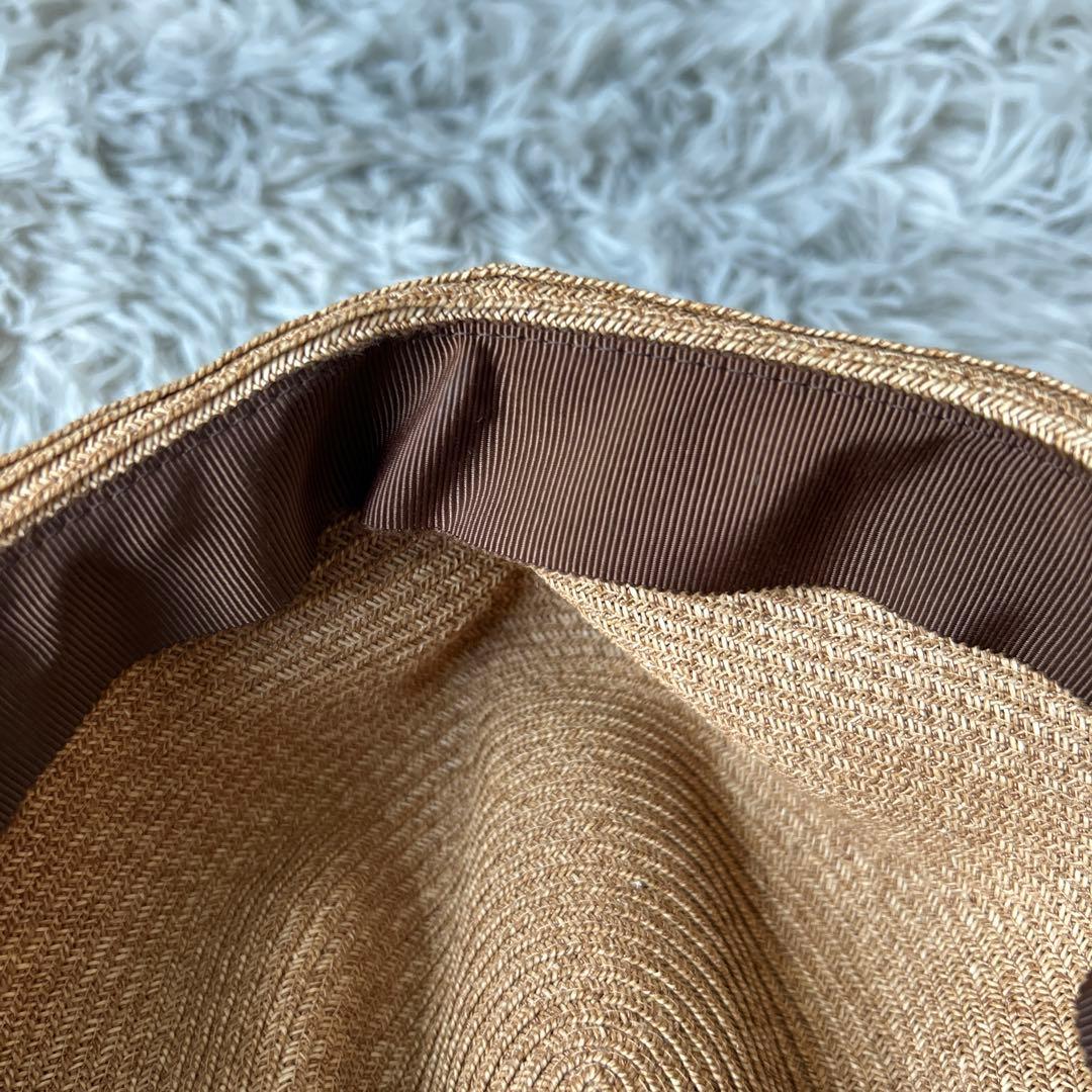 【美品】mature ha. ペーパーハット グログランリボン マチュアーハ