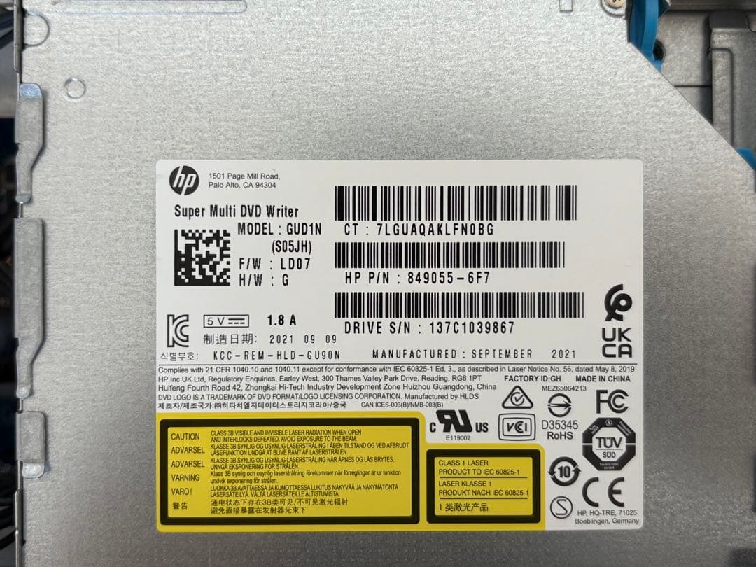 ワークステーション HP Z2 SFF G5 /Xeon W-1250/NVMe 256GB/32G