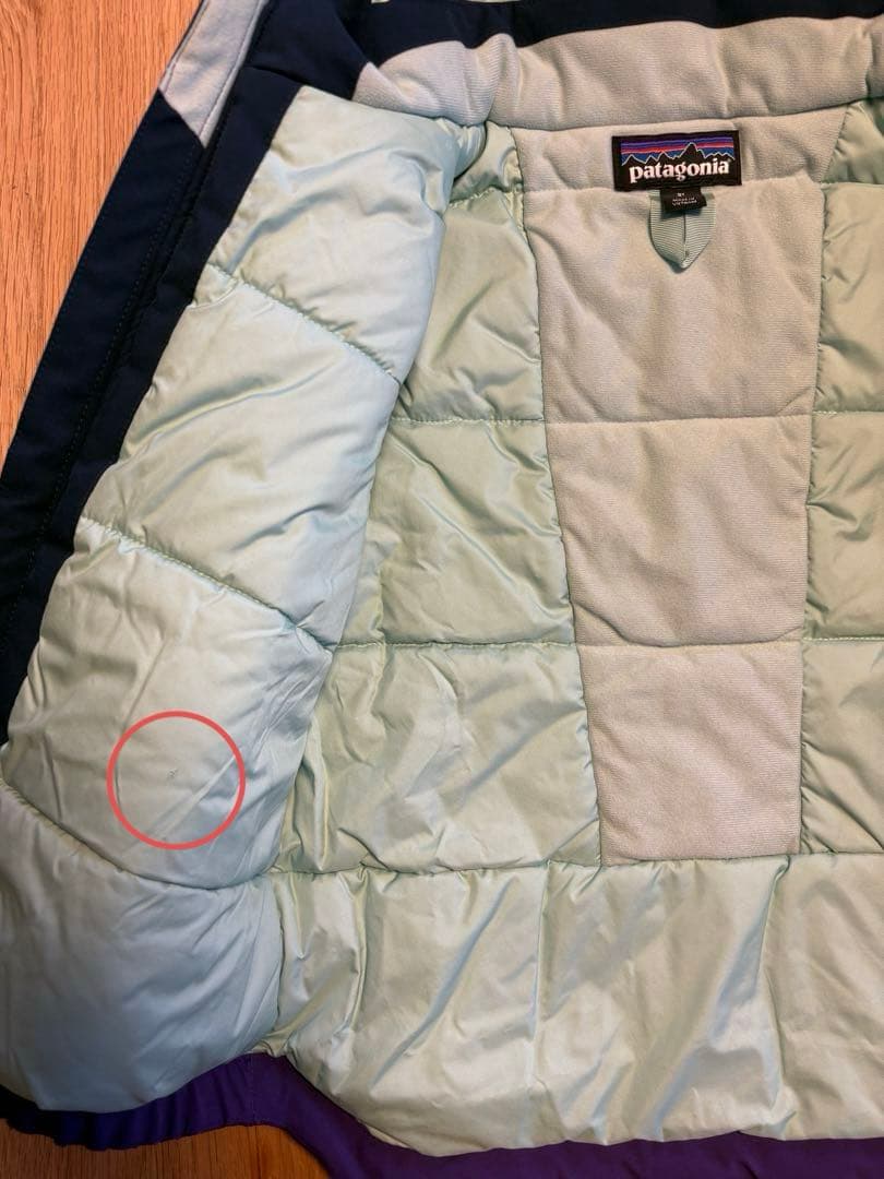 patagonia 子ども用スキーウェア パープル/ネイビー