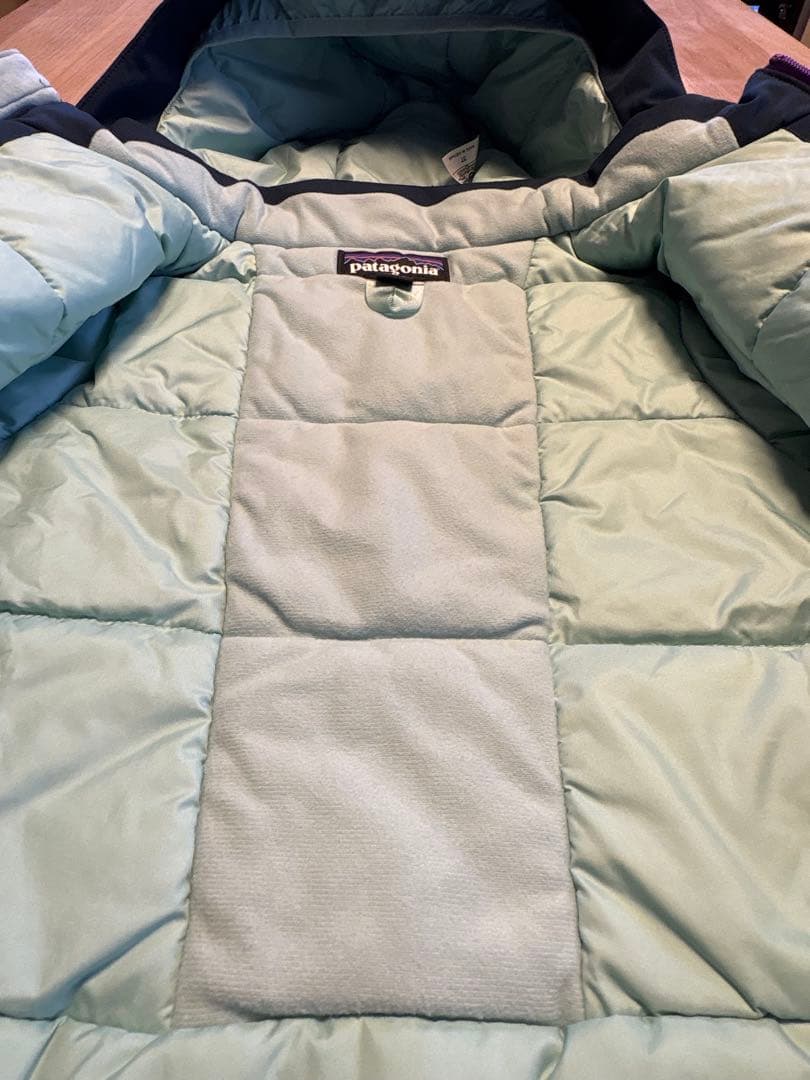 patagonia 子ども用スキーウェア パープル/ネイビー