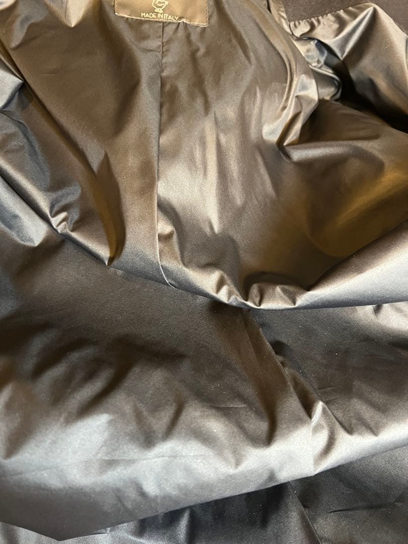 定価10万超バーニーズニューヨーク イタリア製 ウールダウンコート ネイビー L