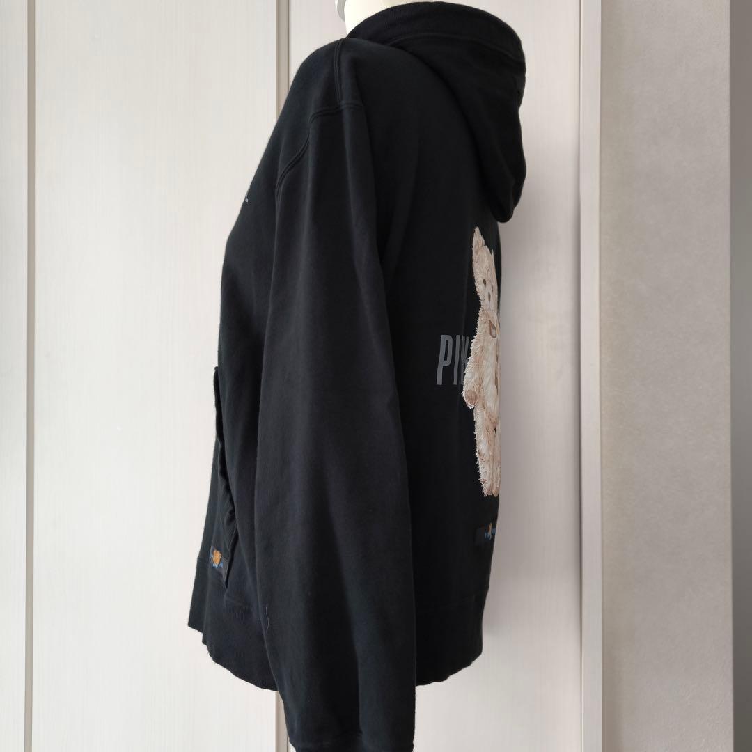 ピンクハウス　ひなぎくテディプリントパーカー　L ブラック