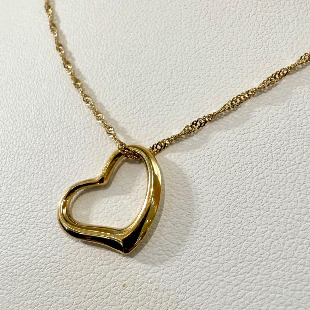 kumosukefujino K18 ハートペンダント スクリューチェーン