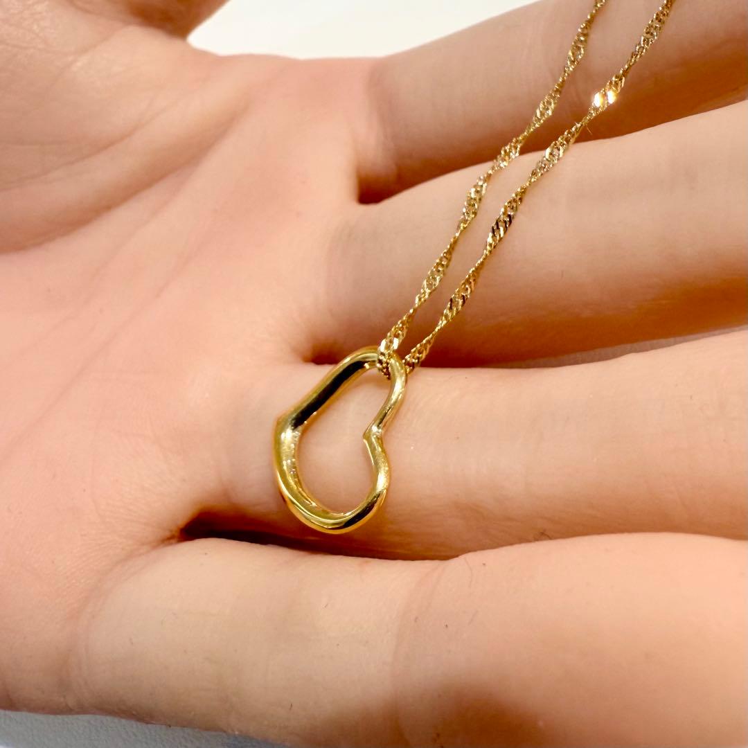 kumosukefujino K18 ハートペンダント スクリューチェーン